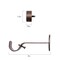 Threadmade Home Serena Single Curtain Rod with Contemporary Cap Finial, Antique Bronze - 86"W x 120"L